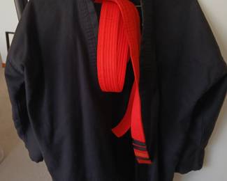 Karate Outfit and Orange Belt