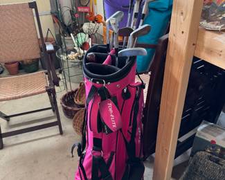 Gold clubs and balls