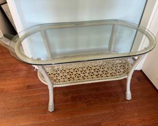 Wicker coffee table