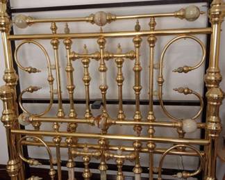 brass and onyx full size bed frame