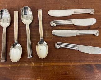 Lot 4368 Christofle France Knives  Unmarked Demitasse Spoons