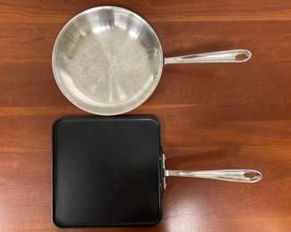 Lot 4329 AllClad 11 Nonstick Griddle  10 Stainless Pan