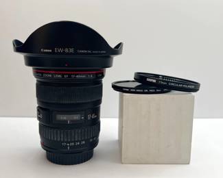 Lot 2348 Canon Camera EF 1740mm f4L USM Lens  Filters  UV  Wide Angle  Circular Polarizer