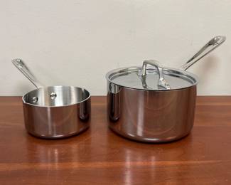Lot 4331 AllClad 5QT  1.5QT Stainless Pots