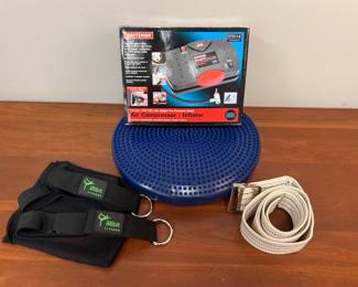 Lot 4322 Craftsman Air Compressor Inflator  iRibit Fitness  Cow  Cow Transfer Gait Belt  FitBall Balance Disc