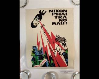 Lot 7551 Vintage Nixon Political Vietnamese Hanoi Gallery Propaganda Poster