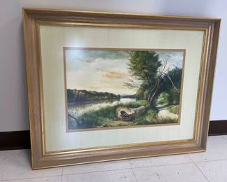 Lot 9968 Emmitt Thames  Original Art Watercolor Painting