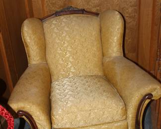 over-stuffed antique armchair, great condition