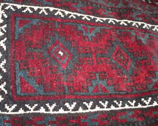 Afghan tribal rug 20" x 40"/ pillow sham