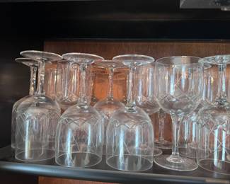 Timeless cut-crystal wine glasses