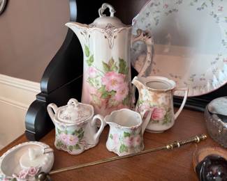 Antique tea pot china set