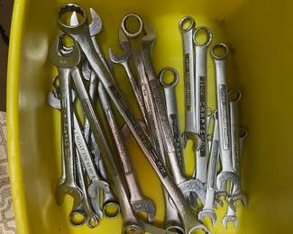 Both metric and standard Craftsman wrenches