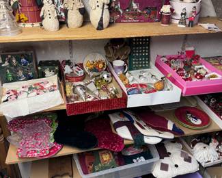 Modern and vintage Christmas decorations