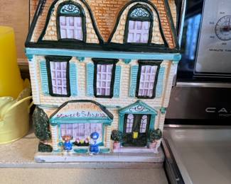 Sweet Shop ceramic cookie jar