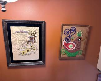 Embroidery artwork! Stop it with the quirky-cool chicken!