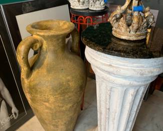 Pedestals and large jug