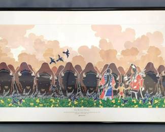 Paul Goble (British-American, 1933-2017) The Buffalo People Print, Framed Under Glass, 28" x 16.75"