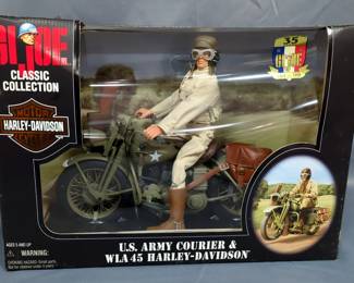1998 Hasbro GI Joe Classic Collection US Army Courier & WLA 45 Harley-Davidson, New In Box