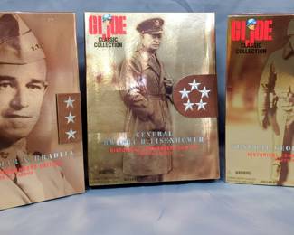 Hasbro GI Joe Classic Collection Historical Commanders Edition Including Generals Dwight D Eisenhower, Omar N Bradley And George S Patton, All New In Box