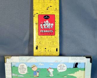 Hallmark Peanuts Gallery Framed Comic Strips Including Golf Is Life!, Happy Endings!, Hanging On! And Don't Give Up!, With COAs, All In Boxes