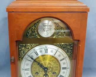Tempus Fugit Carriage Clock With Winding Key, 16" Tall