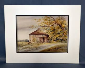 Dorothy Kordash (American, 1927-2010) Past Remembrance Print, Signed And Numbered 24/250, Matted, 20" x 16", And 2002 Filmfest Kansas City Advertising Poster, 16" x 20"