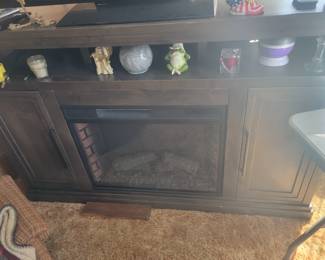 Fireplace tv stand