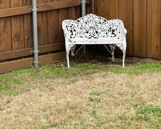 Wrought iron bench
