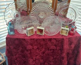 Vintage cake stands and large bowls