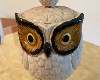vintage owl cookie jar