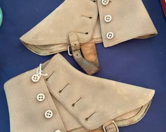 antique wool spats 