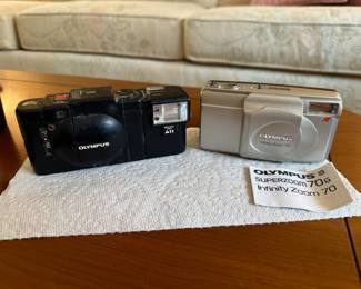 Olympus XA and Olympus Infinity Zoom 70 35mm Film Cameras