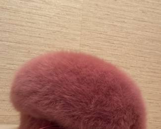 Ladies rose faux fur hat by Kangol, made in england