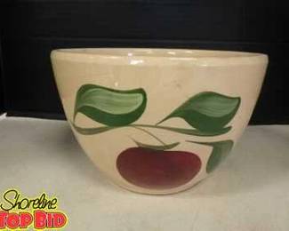 Vintage Watt Pottery Apple Deep Mixing Bowl