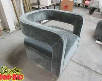 Brand New High End Abbyson Living Lunar 28 inch Stain Resistant Fabric Swivel Chair