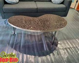 Mid Century Kidney Shaped Coffee Table