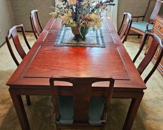 Rosewood dining room table.