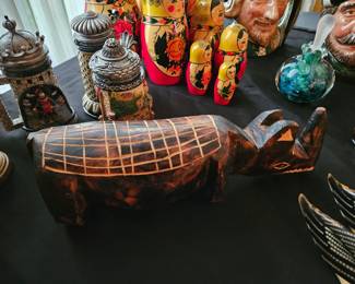Carved rhino