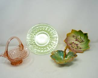 Uranium glass and collectible pottery