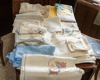 Antique and Vintage Table linens