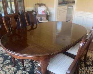 Dining table and 6 chairs 200.00