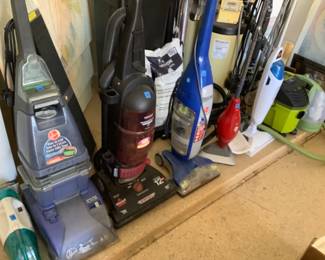 Carpet cleaners and vacuums.