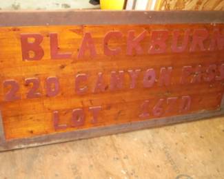 Old wood sign