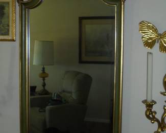 Mid-century wall mirror w/gold frame