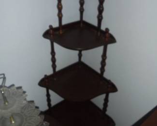 Vintage corner 5 tier what-not-shelf