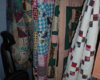 Vintage hand made quilts