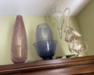 . . . crackle glass vases
