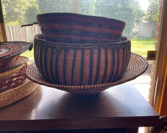 . . . hand-woven baskets