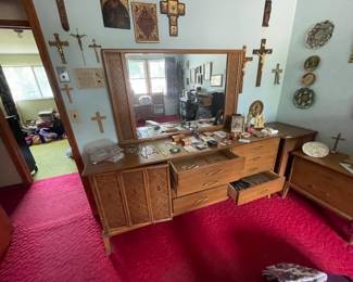 . . . mid-century mirrored dresser