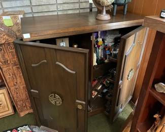 . . . portable bar and vintage bar ware